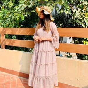 Elegant Pink Maxi Dress